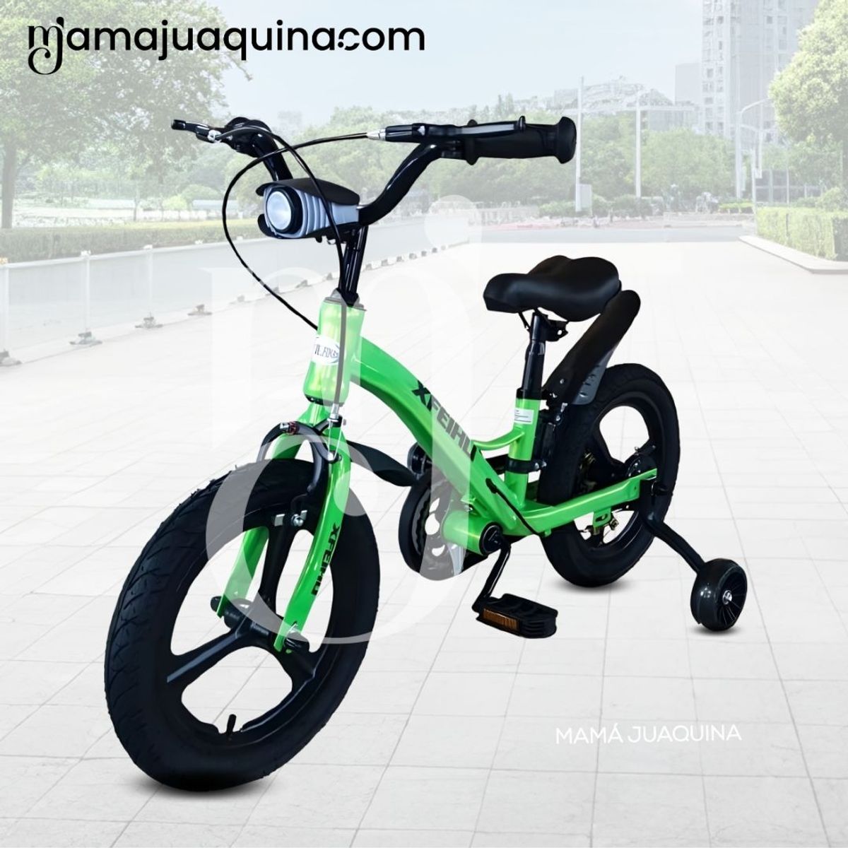BABY - Bicicleta 2 en 1 a Pedal Aro 12 «TIPHON» Función de Equilibrio Green