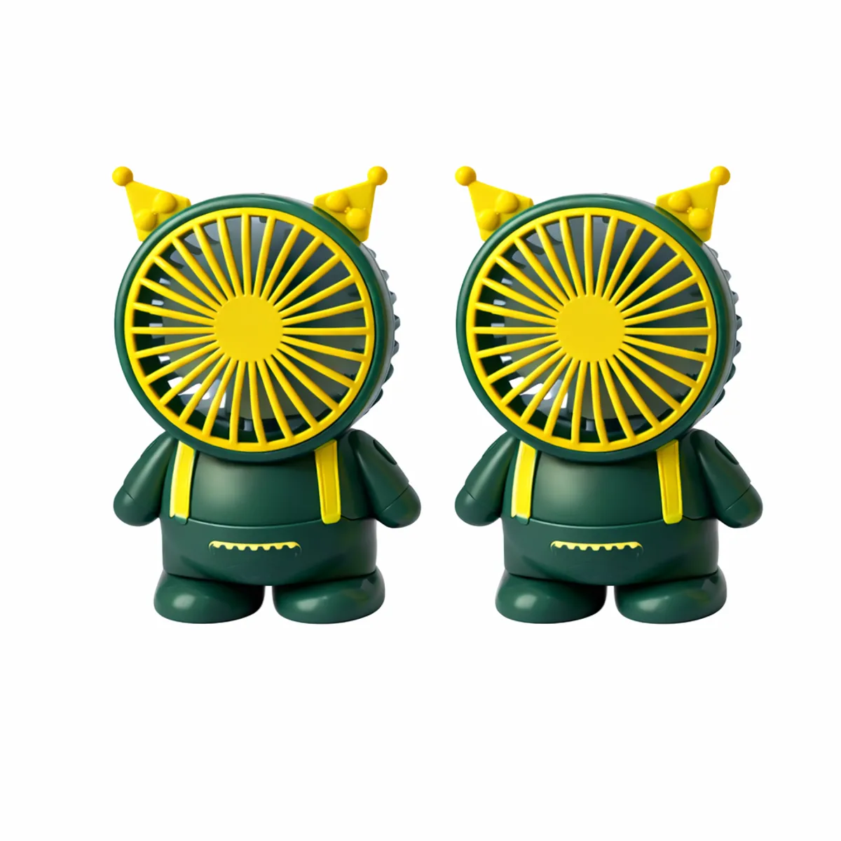 GENERICO - Ventilador Portatil Recargable y Potente Color Verde Oscuro