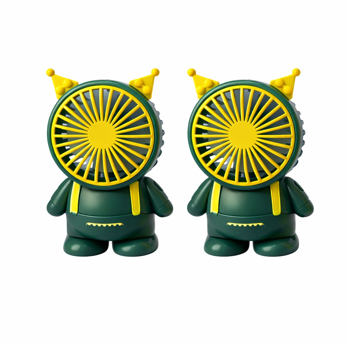 GENERICO - Ventilador Portatil Recargable y Potente Color Verde Oscuro