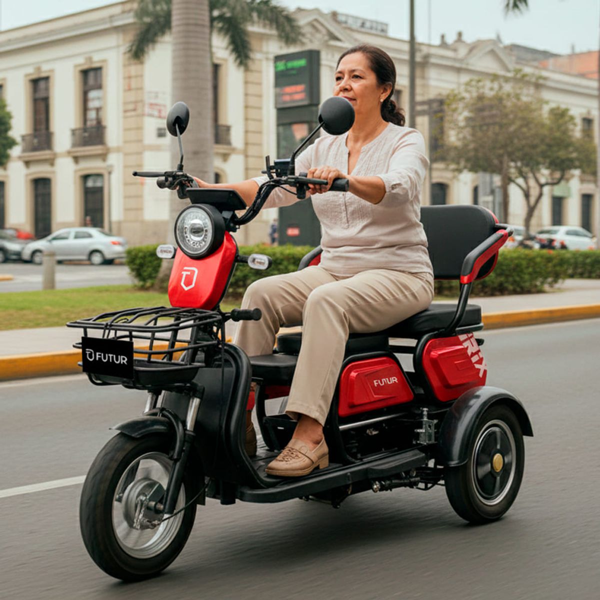 FUTUR - Trimoto Electrica Convertible Futur Irix Rojo Jam Motor 600w