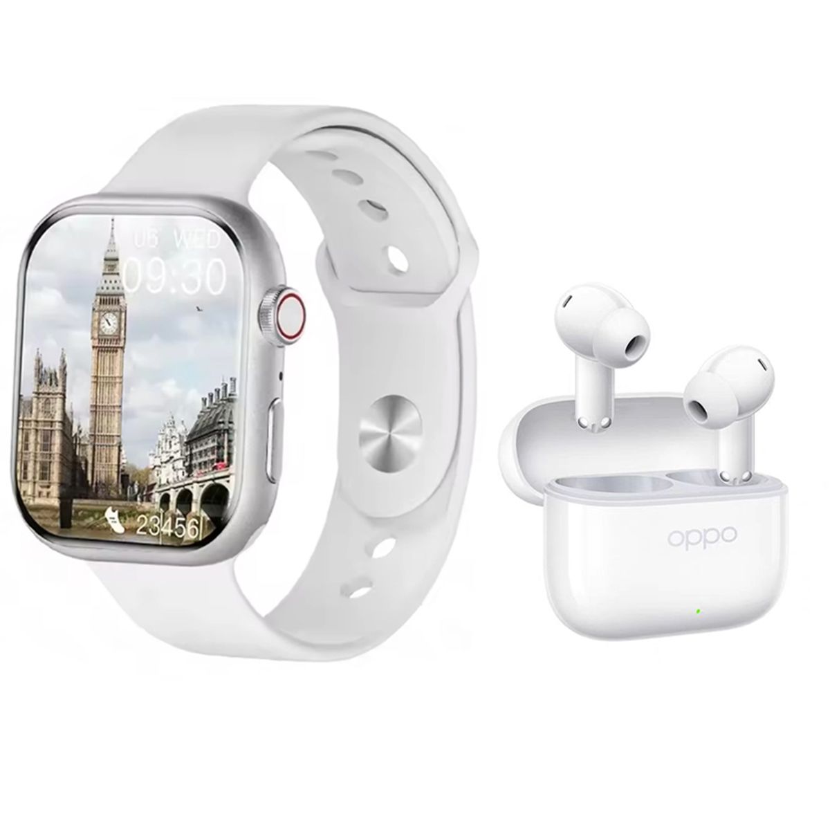 OPPO - Audífonos OPPO Enco 4i Blanco Bluetooth y S10 reloj inteligente W