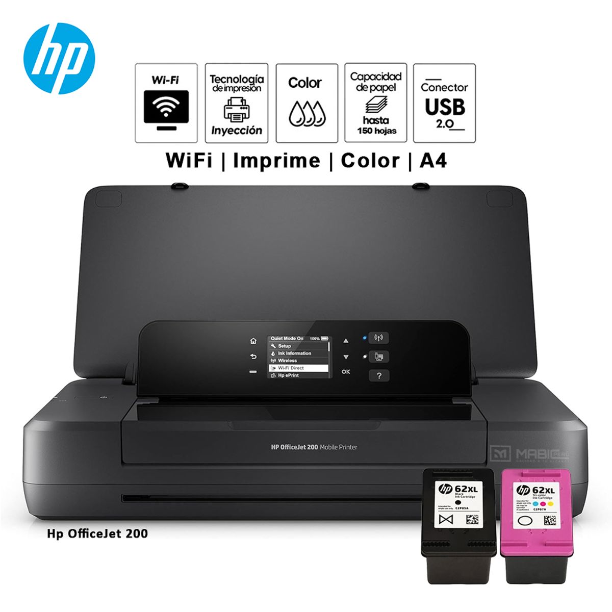HP - Impresora Portátil Hp OfficeJet 200 WIFI USB