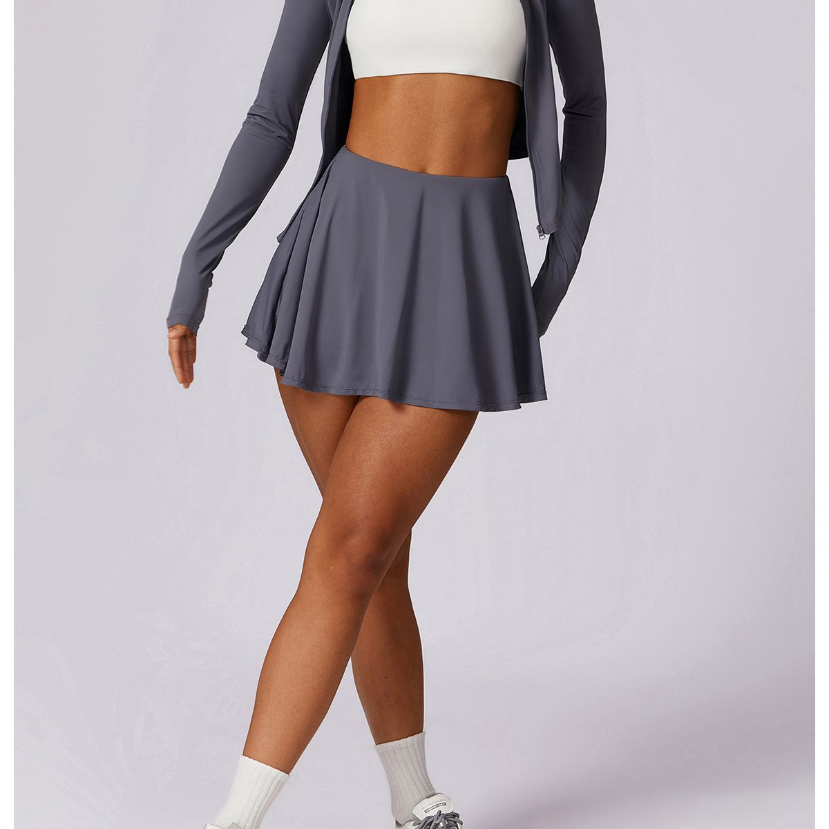 TIOZONEY - Faldas atléticas para tenis y golf - Gris