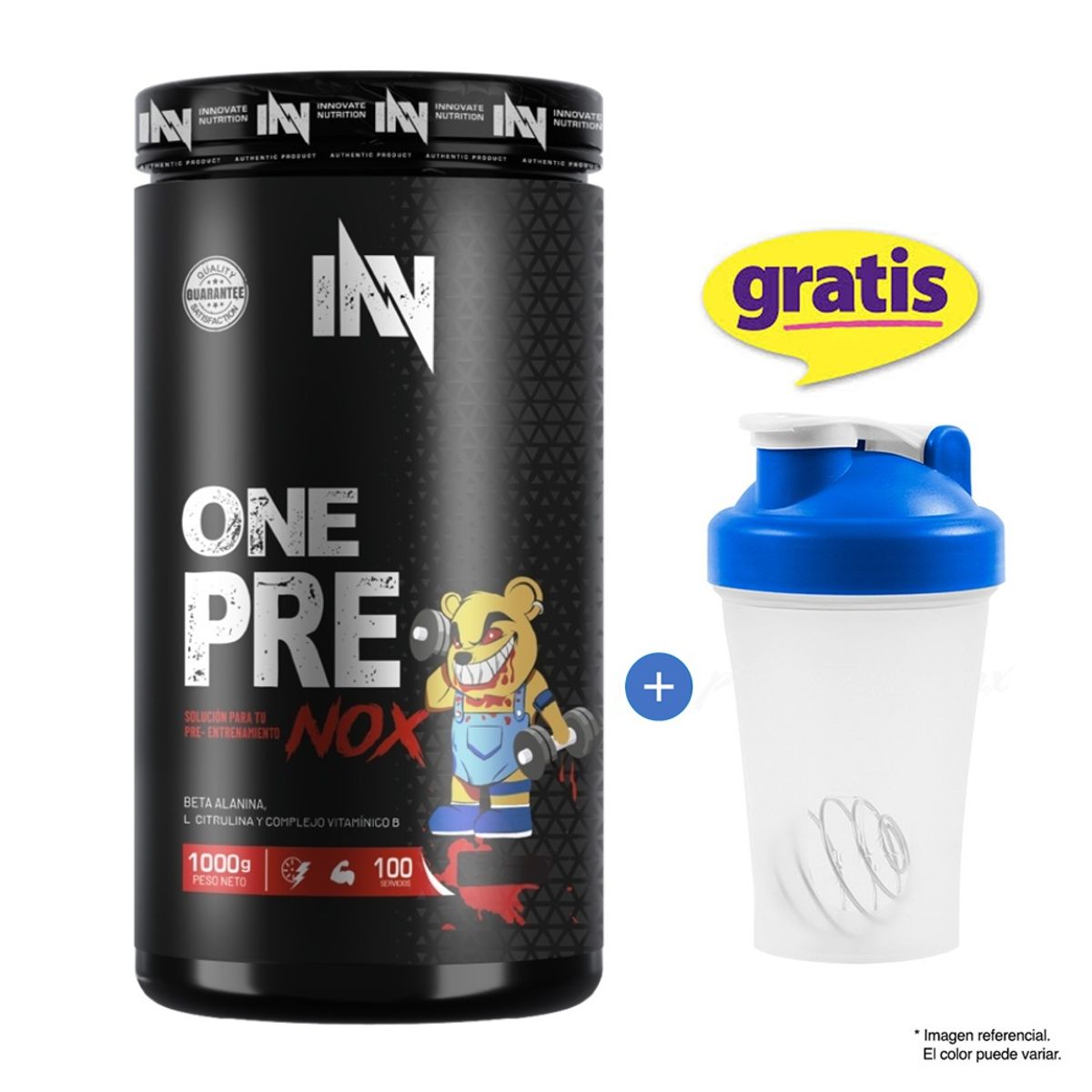 INN INNOVATE NUTRITION - One pre nox 1kg pre entreno INN Fruit Punch