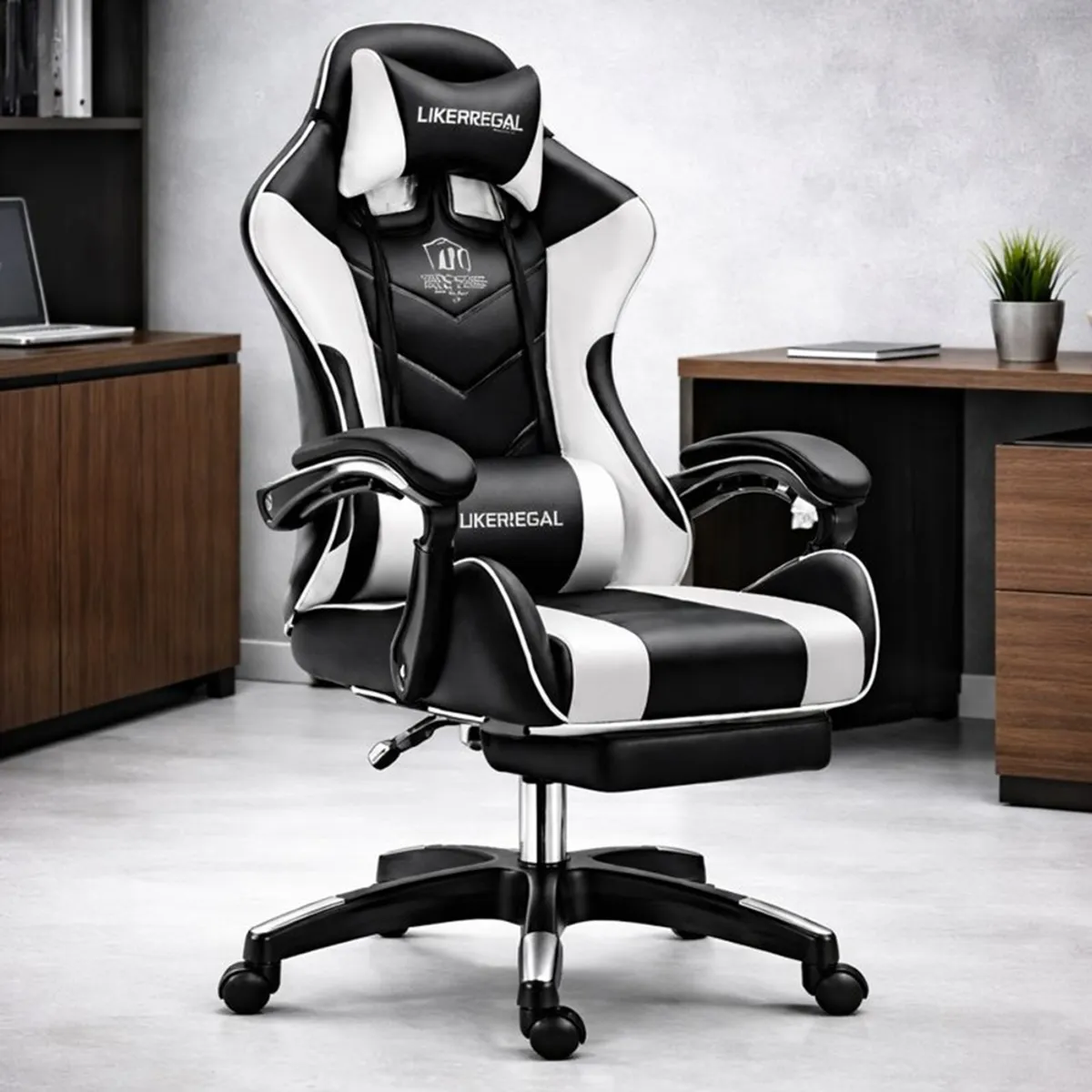 GENERICO - Silla Gamer Ergonomica Luces LED RGB Bluetooth Speaker