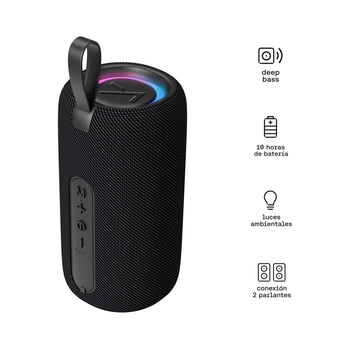 KUZLER - Parlante Kuzler Bluetooth 20W con Luces RGB ECHOBOOM-L1
