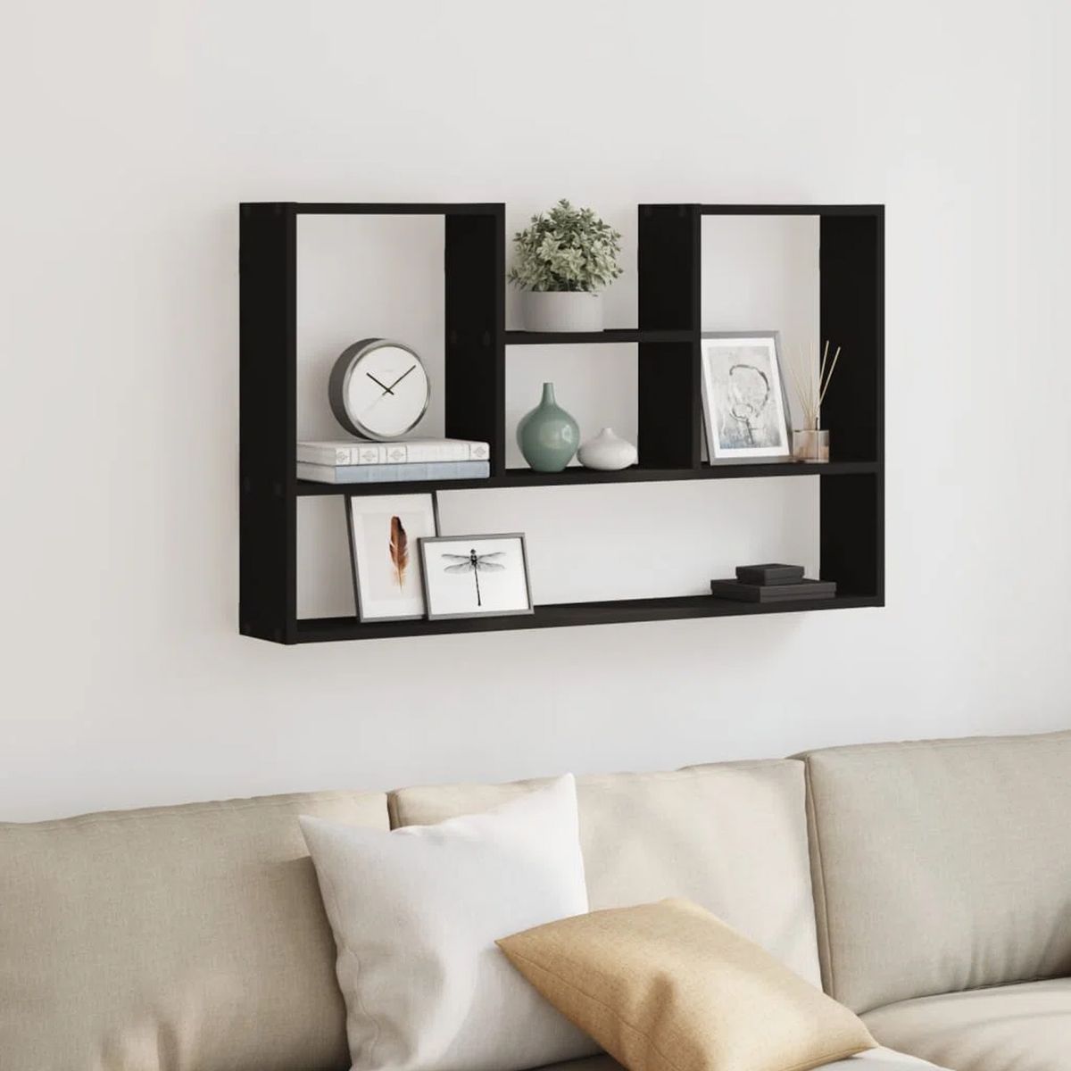 GENERICO - Repisa Flotante Rind Melamina 99x60 Negro