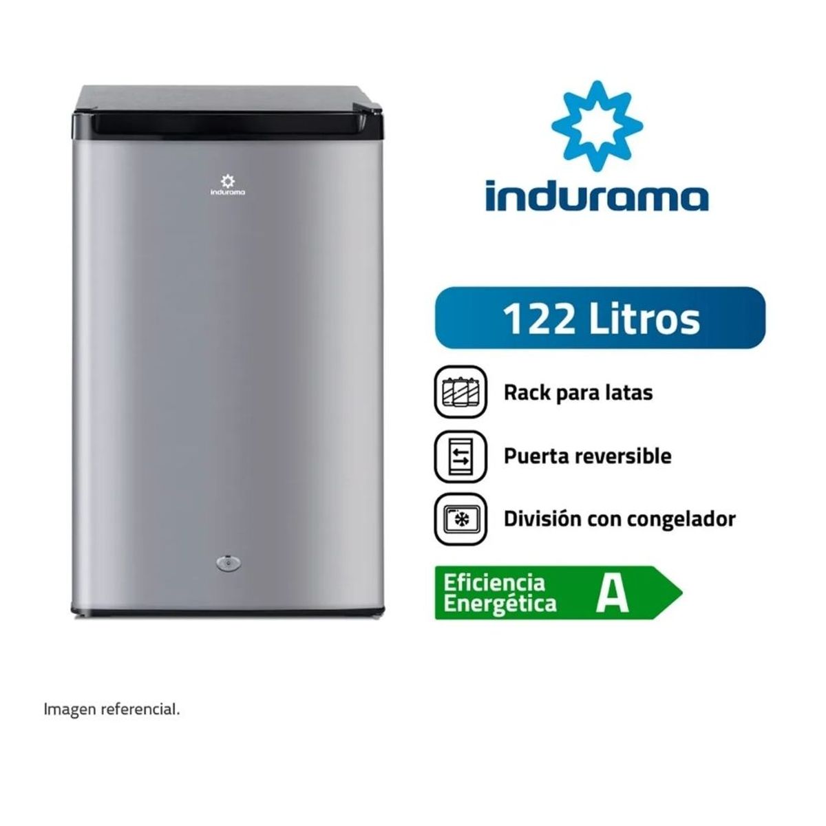 INDURAMA - Frigobar Indurama 122LT RI-159CR Cromado