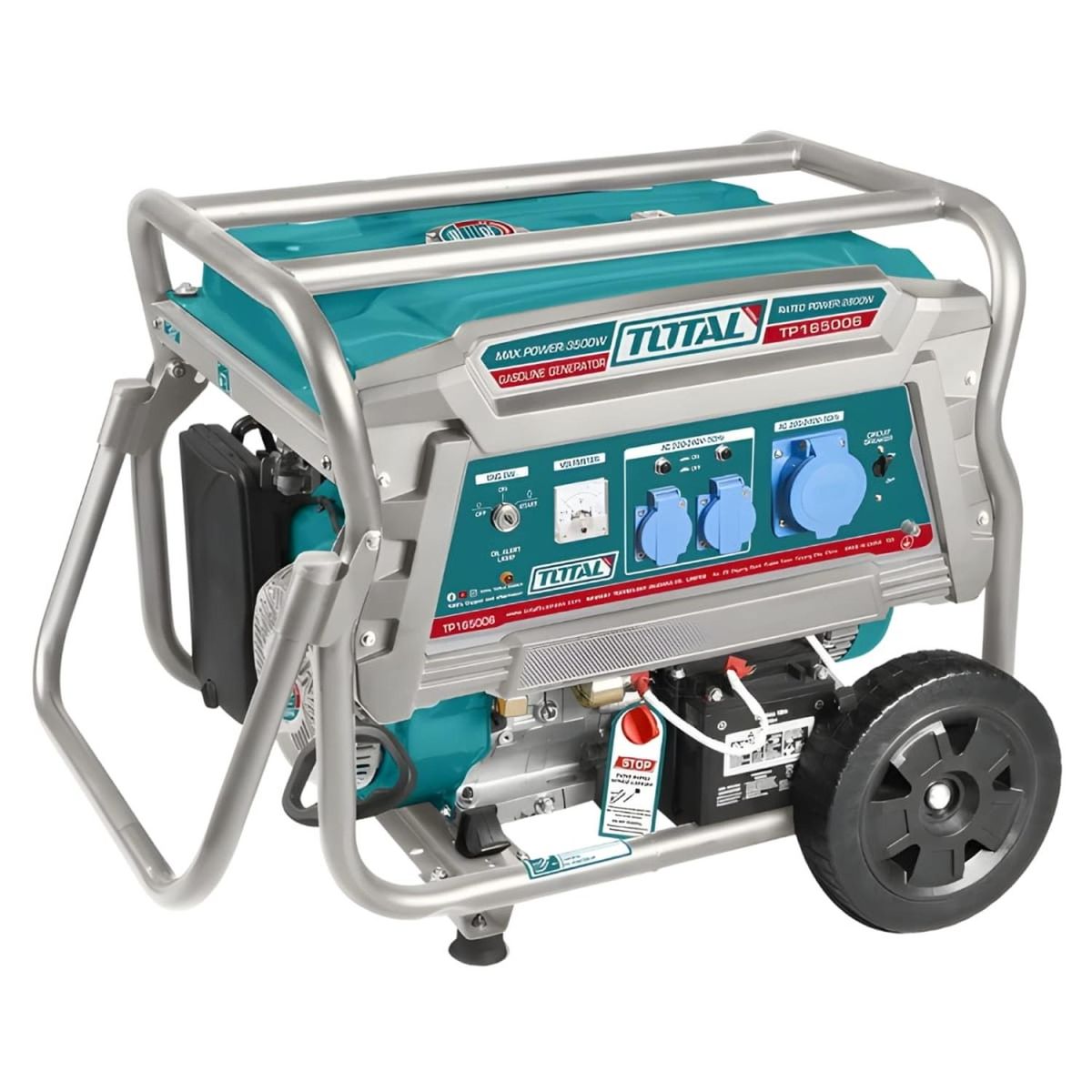 TOTAL - Generador gasolinero 6500w con arrancador electrico industrial Total