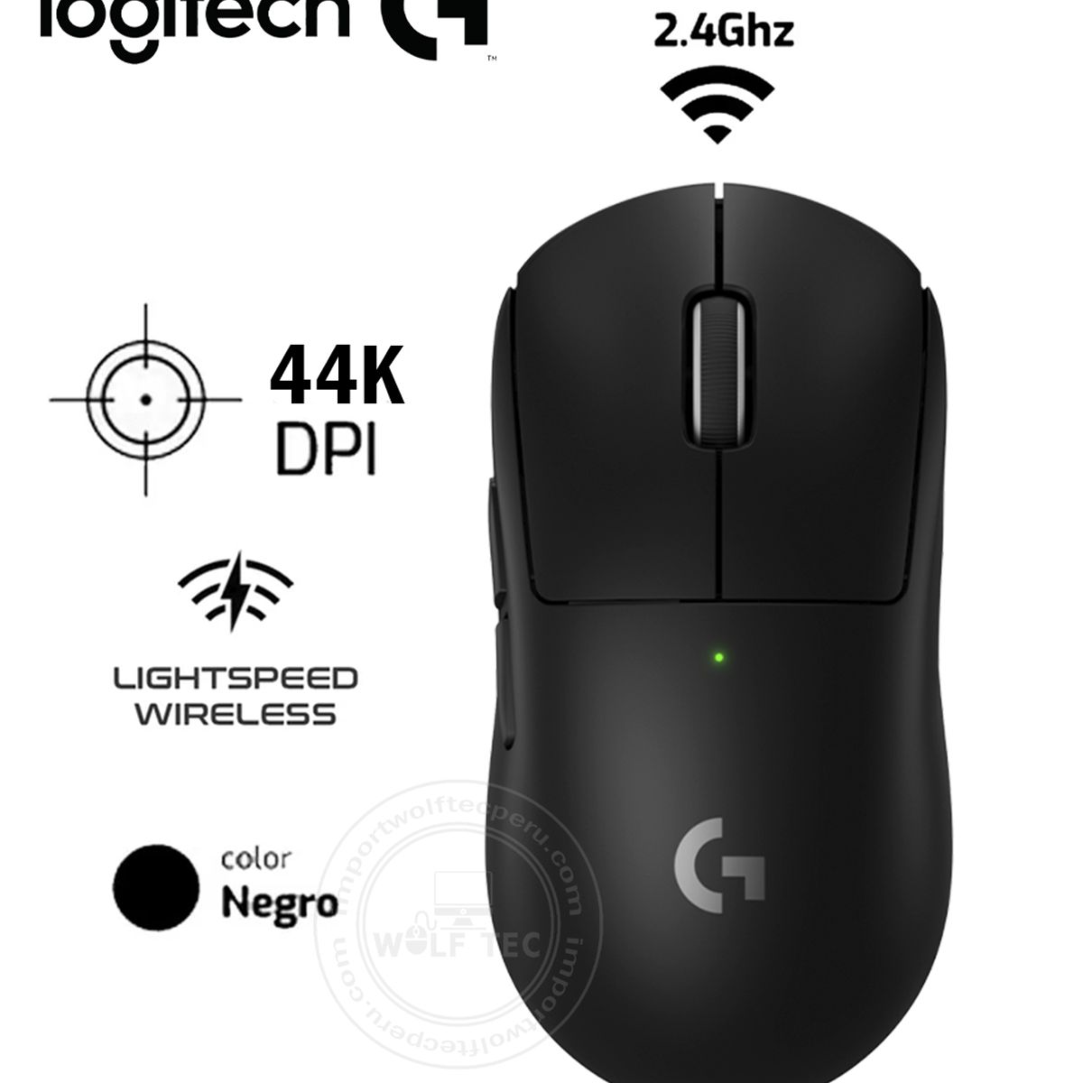 LOGITECH - Mouse Logitech G PRO X Superlight 2C 44K DPI /Wireless Lightspees/Lightfroce Hero 2 Black