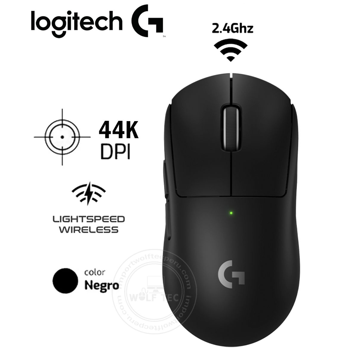 LOGITECH - Mouse Logitech G PRO X Superlight 2C 44K DPI /Wireless Lightspees/Lightfroce Hero 2 Black