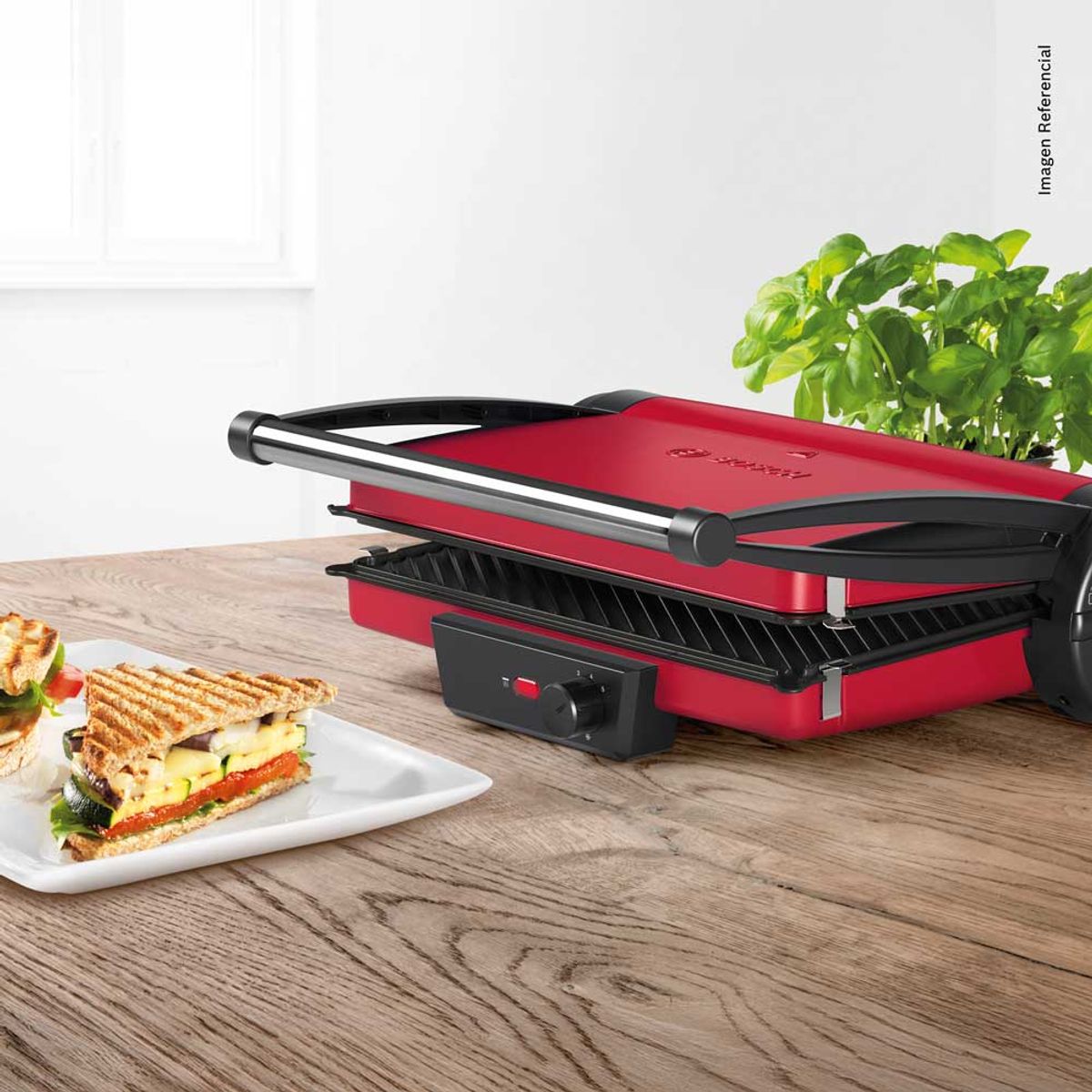 BOSCH - Grill Eléctrico Multifunción Rojo TCG4104