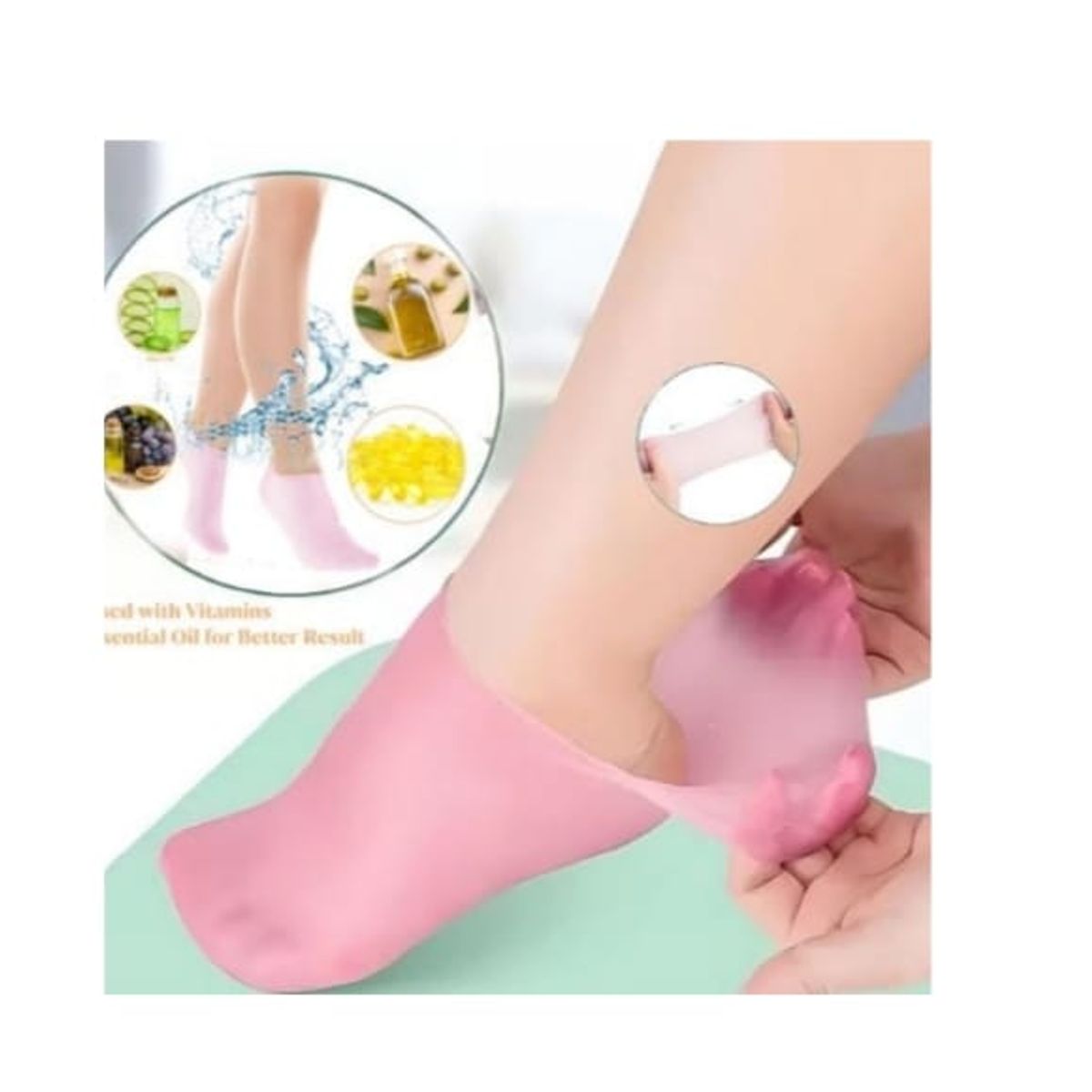 GENERICO - Un pack de 2 pares de medias hidratantes de gel de silicona