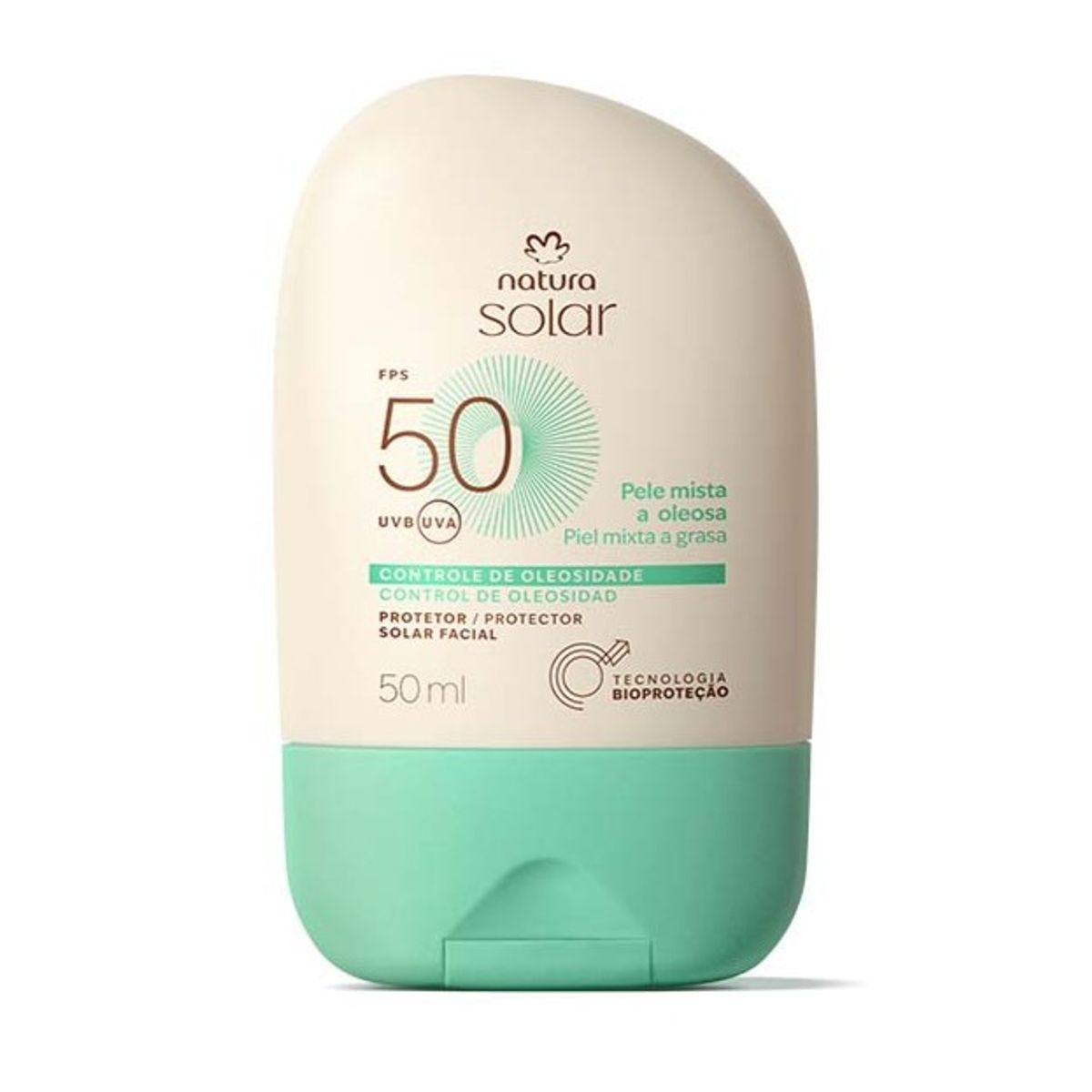 NATURA - Protector Solar Facial Piel Mixta a Oleosa FPS 50 Natura Solar