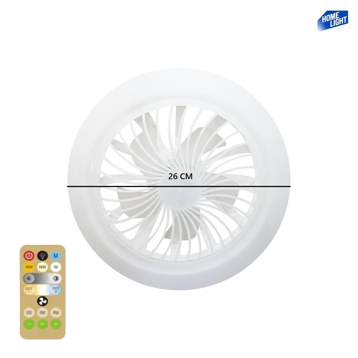 HOME LIGHT - Foco Led Ventilador Regulable 24W Tricolor Home Light