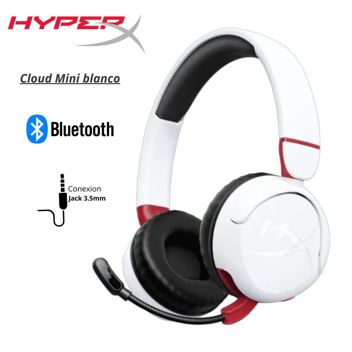 HYPERX - Audifono HyperX Cloud Mini blanco Wireless 7G8F2AA