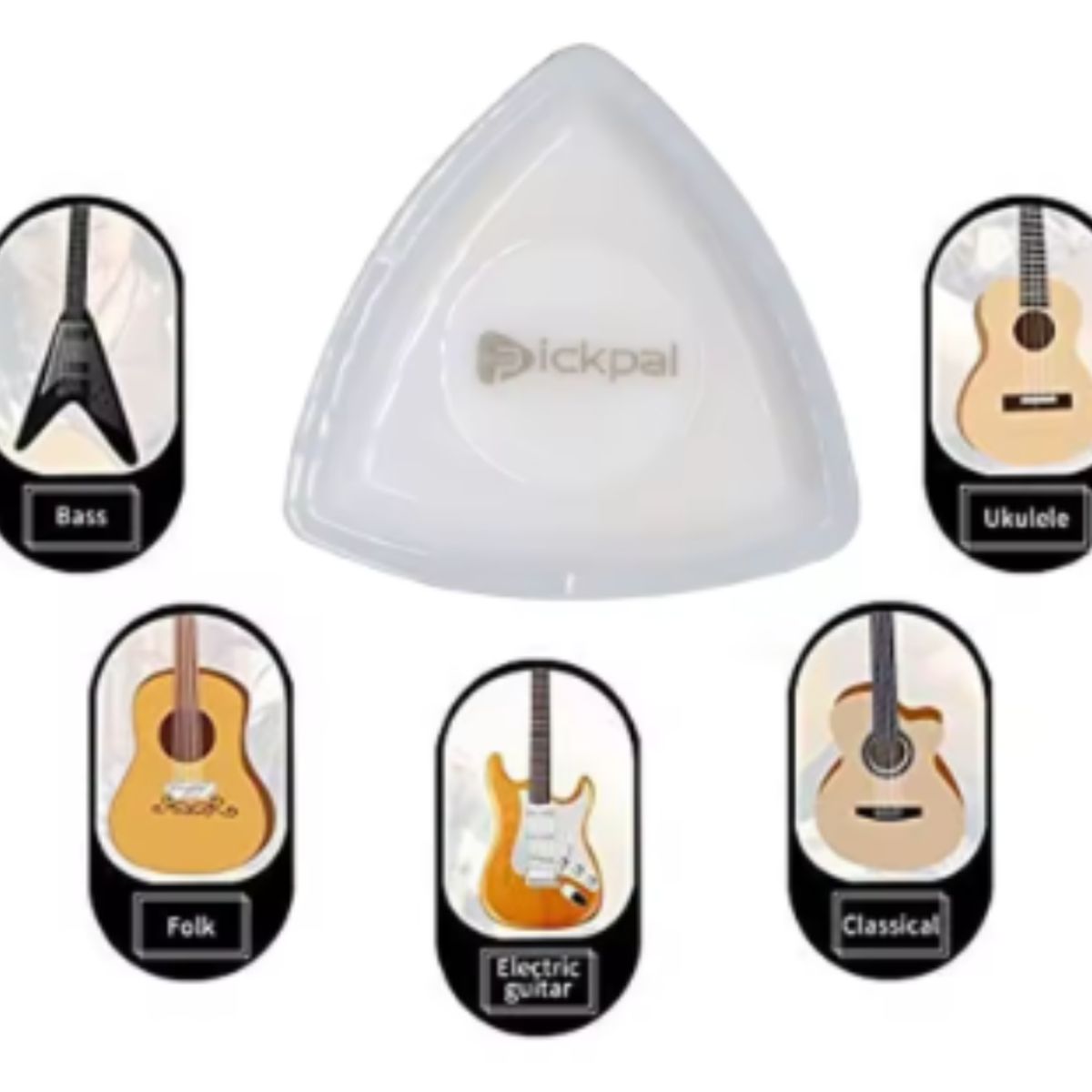 GENERICO - Puas con luz Led para Guitarra Eléctrica o Acustica