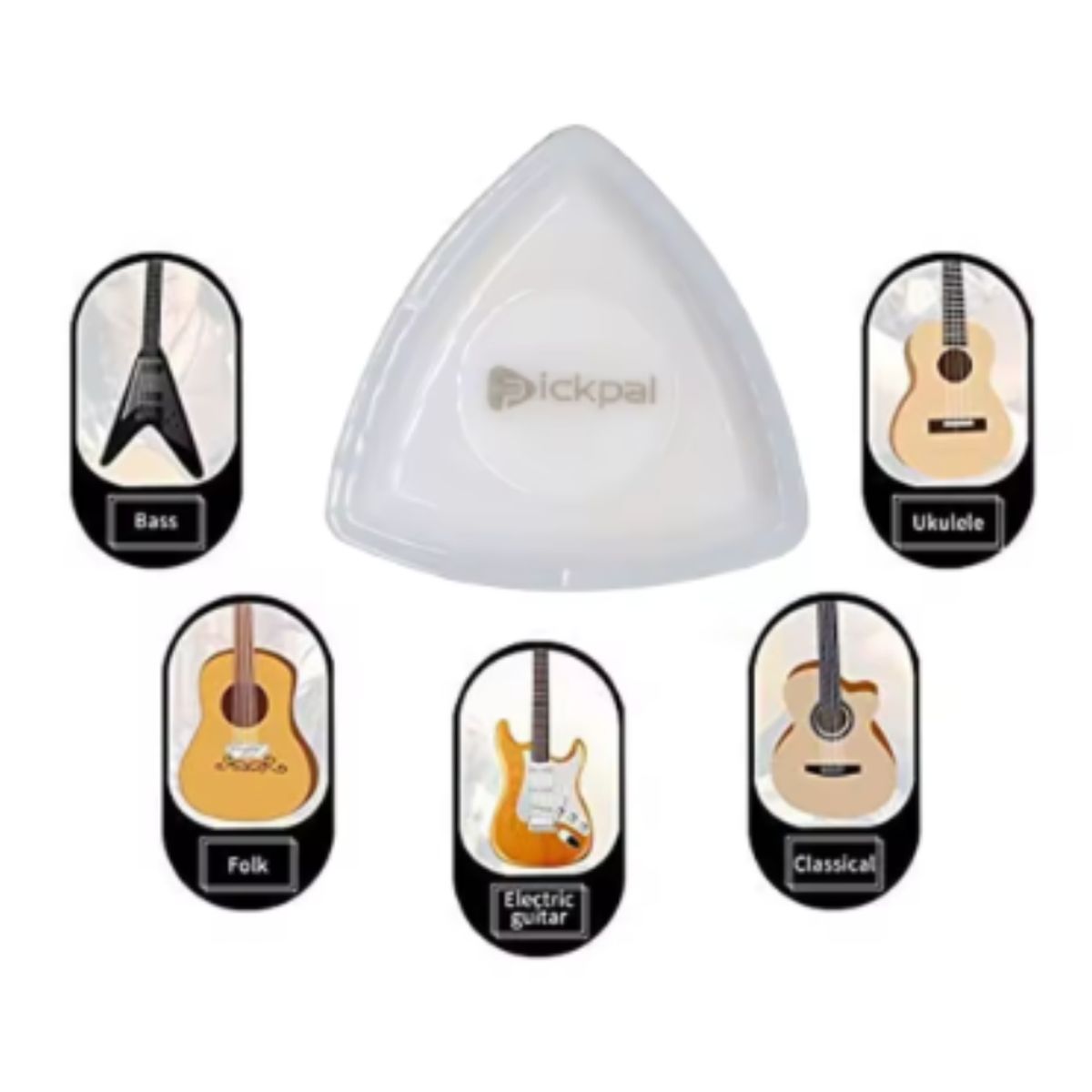 GENERICO - Puas con luz Led para Guitarra Eléctrica o Acustica