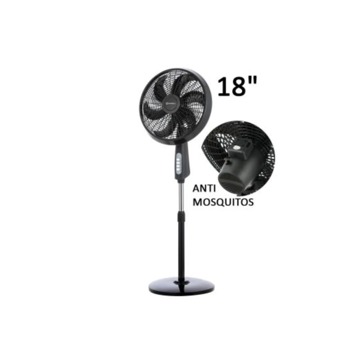 IMACO - Ventilador Pedestal Imaco 18″ 85W con Función Anti-Mosquitos FSM7518MK
