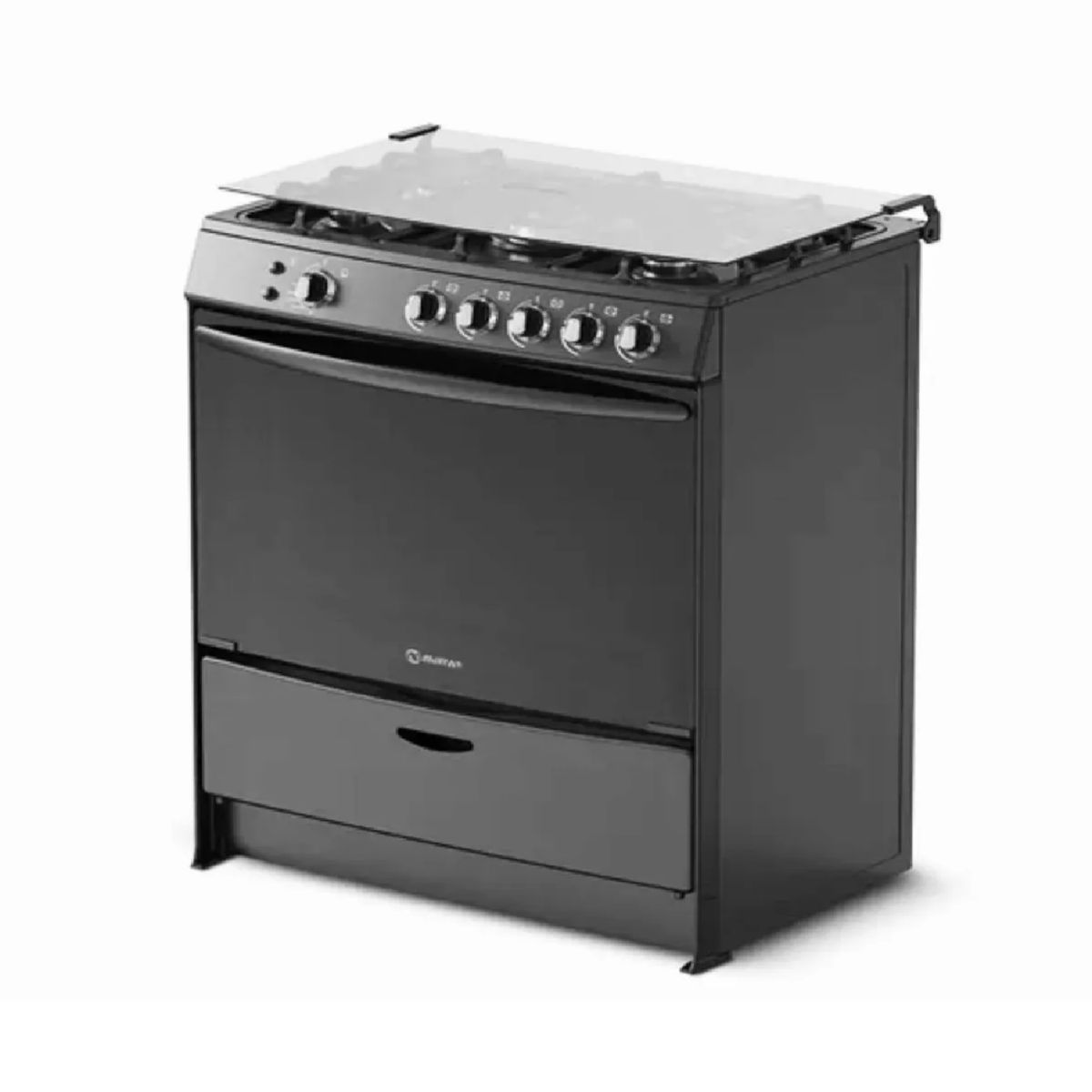 MIRAY - Cocina a Gas Miray AZALEA PLUS GLP 5 Hornillas – Negro