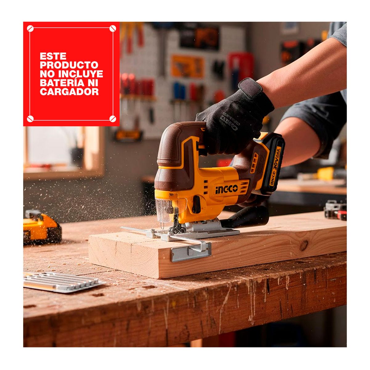 INGCO TOOLS - Sierra Caladora Brushless 20v Ingco + 5 Hojas De Sierra