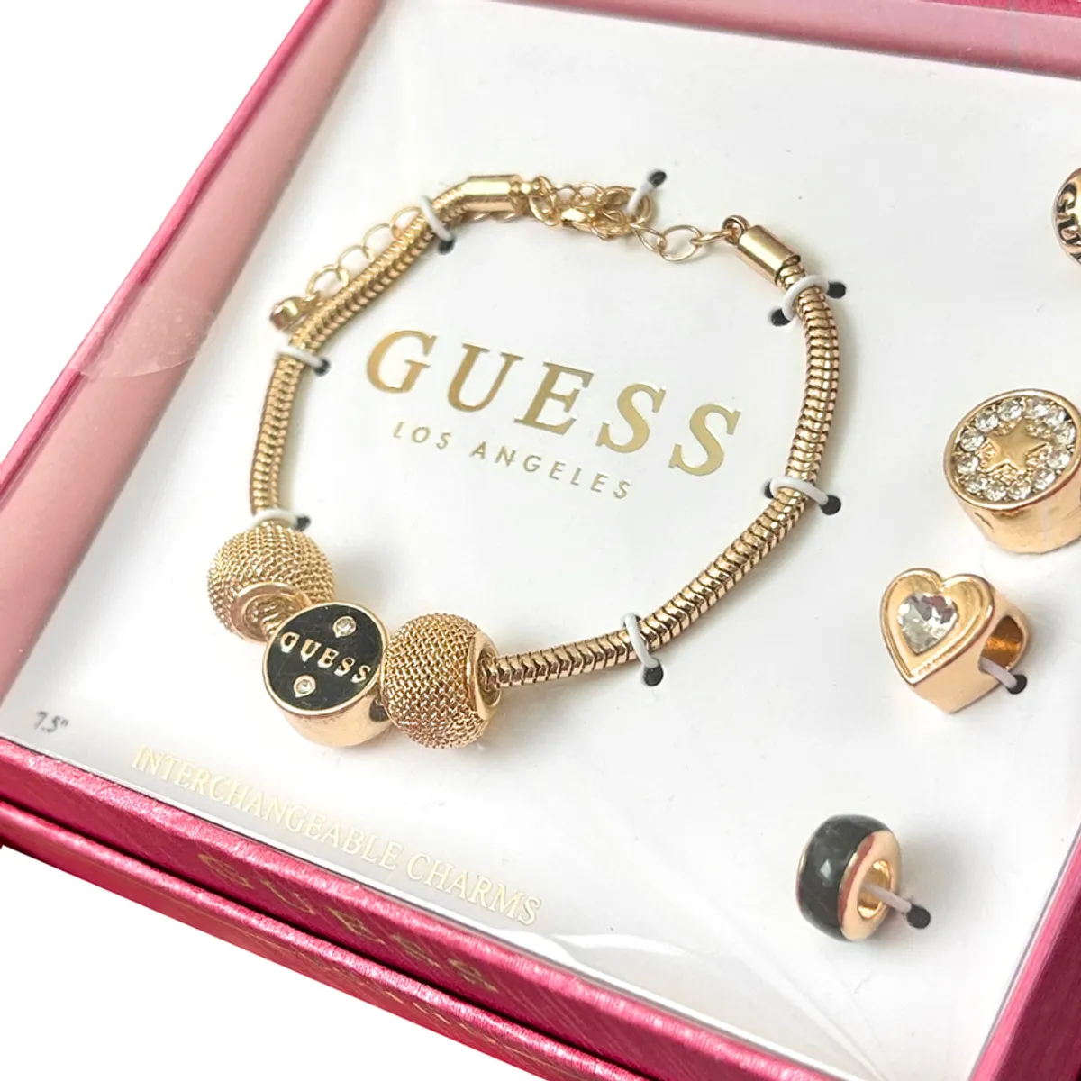 GENERICO - Pulsera Guees Los Angeles Con Dijes Intercambiables