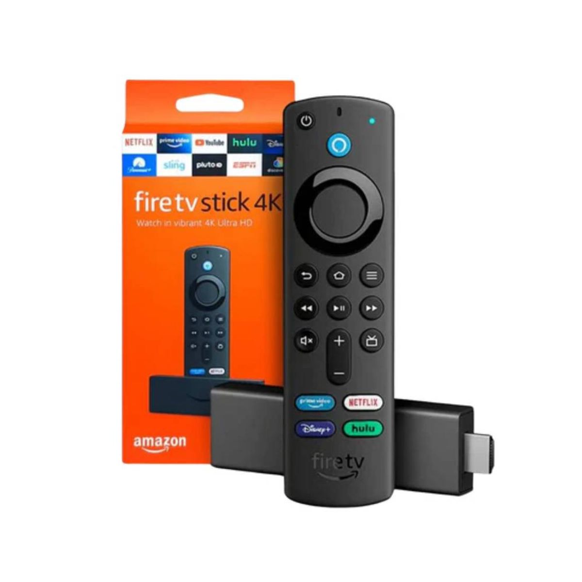 AMAZON - Amazon Fire TV Stick 4k con control remoto compatible con Alexa 2da Gen