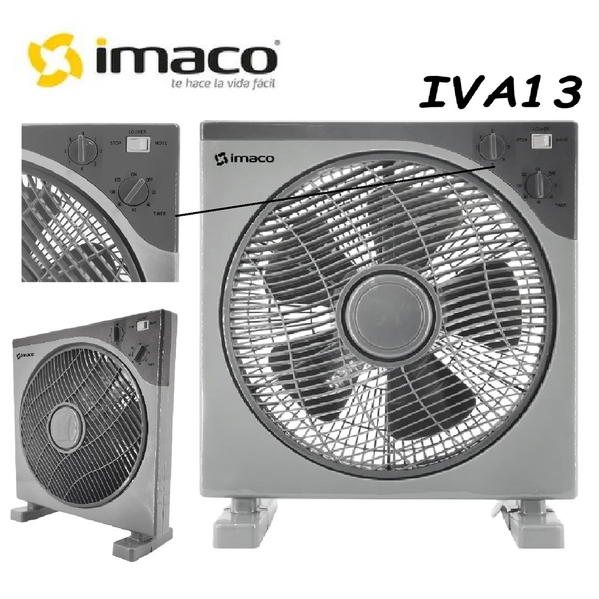 IMACO - Nuevo Ventilador Cuadrado Portatil  Imaco IVA13