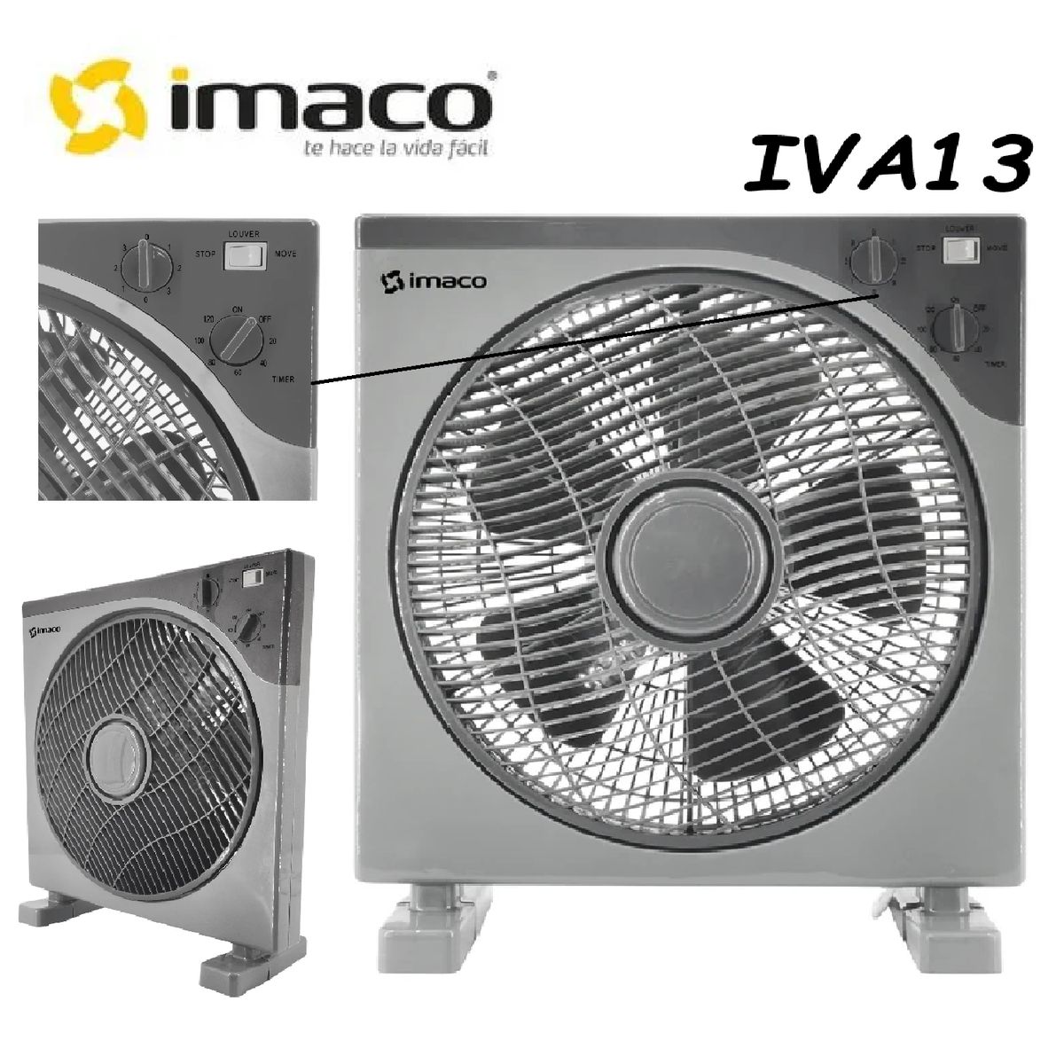 IMACO - Nuevo Ventilador Cuadrado Portatil  Imaco IVA13