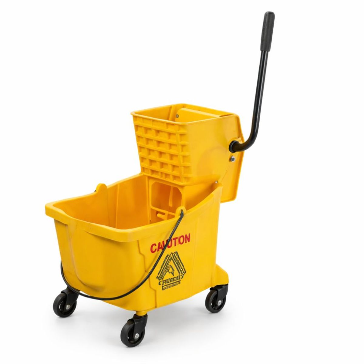 EXORIAM - Pack de Carrito de Limpieza Profesional con Balde y Exprimidor Ideal para Uso Comercial e Industrial