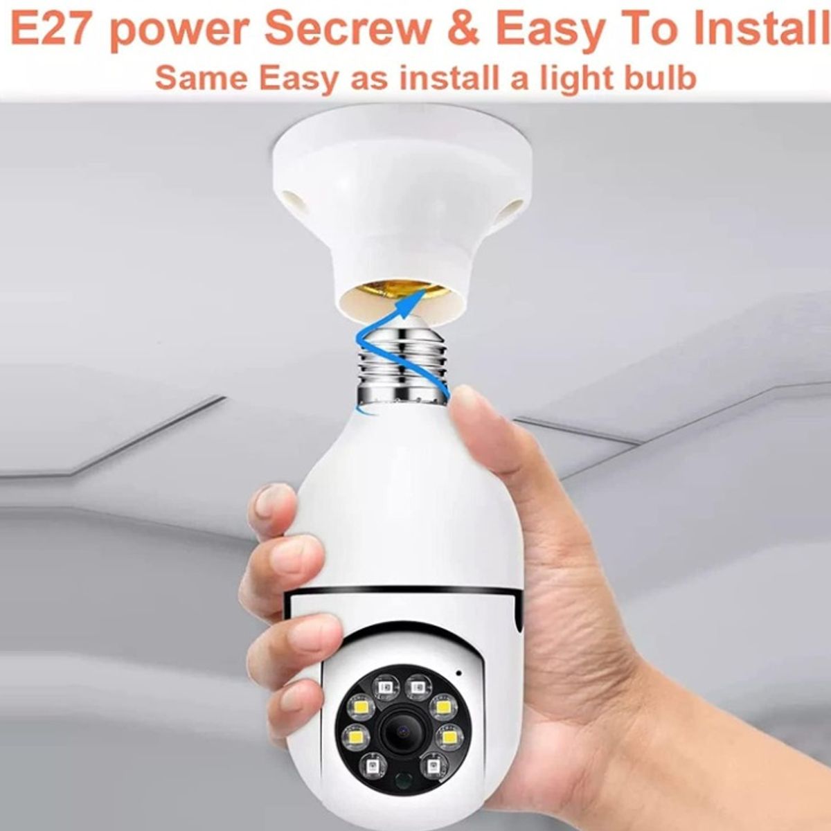 GENERICO - Camara Seguridad Full HD Interior Wifi Sensor de Movimiento 360°