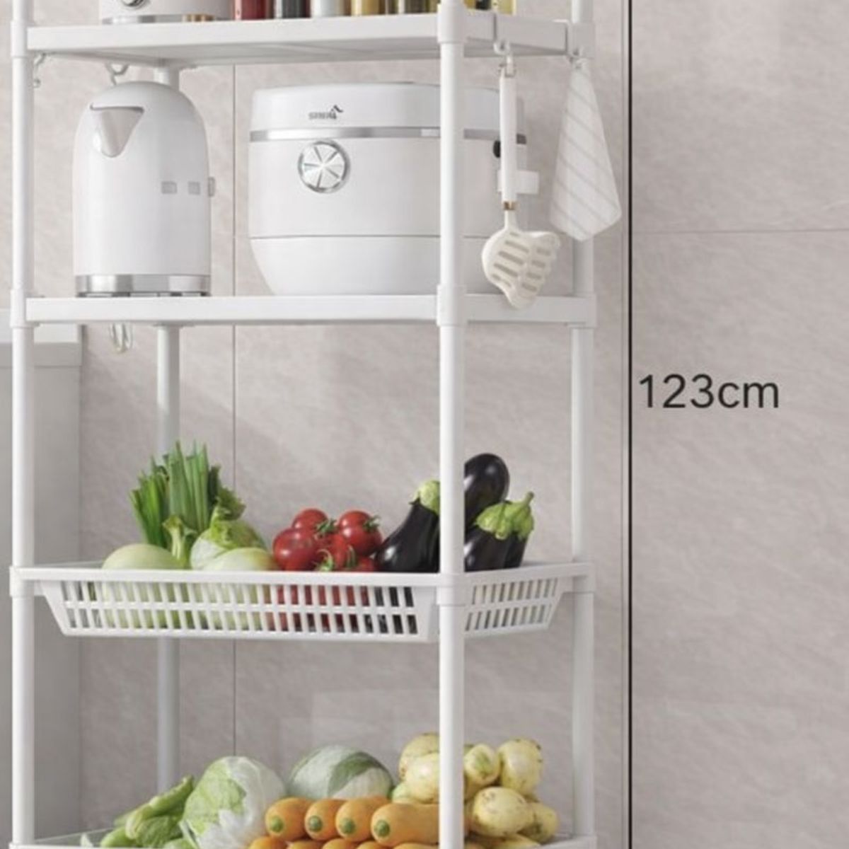 GENERICO - Organizador Multiusos de Cuatro Niveles Blanco