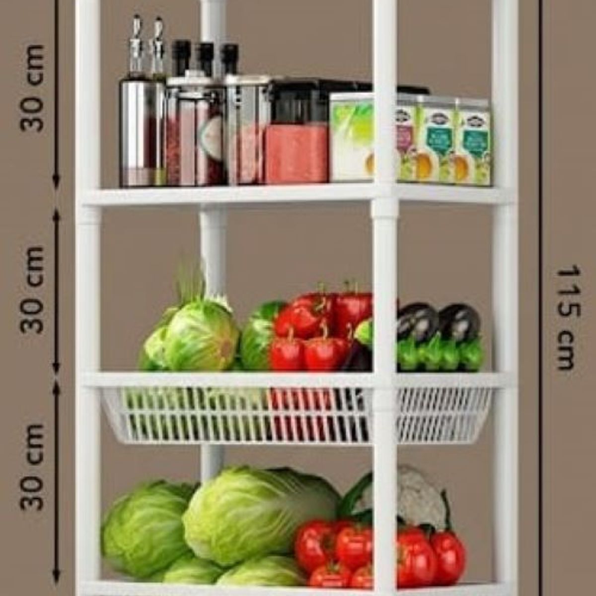 GENERICO - Organizador Multiusos de Cuatro Niveles Blanco