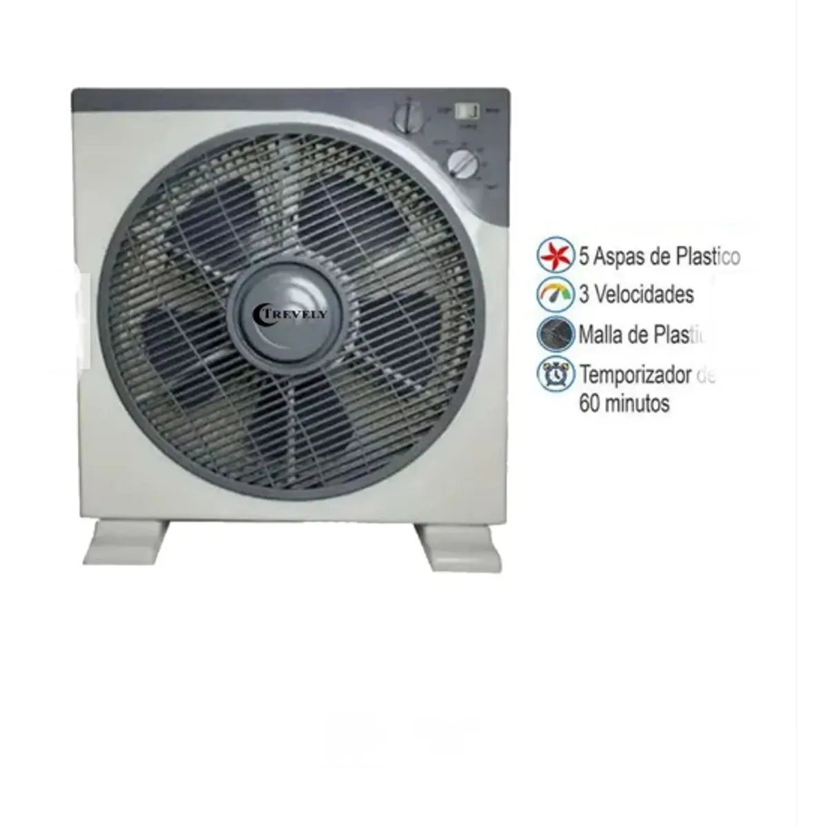 GENERICO - Ventilador mesa Trevely VT-12A - Gris 12 pulgadas