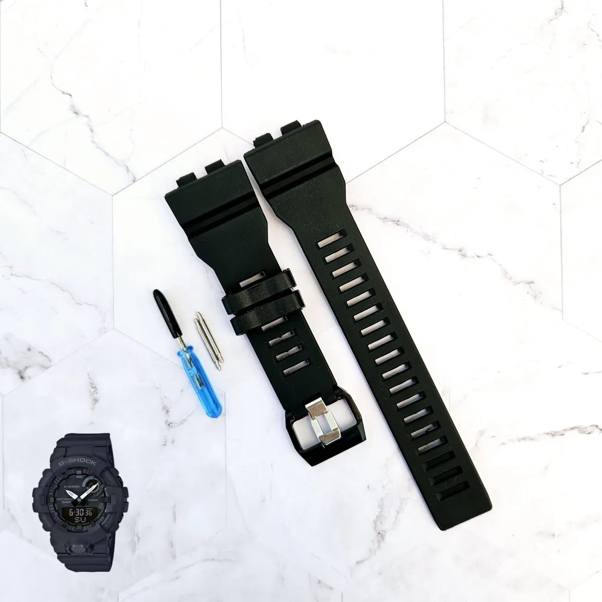 GENERICO - Correa Repuesto para CASIO G SHOCK GBD-800 - GBA-800 - Negro