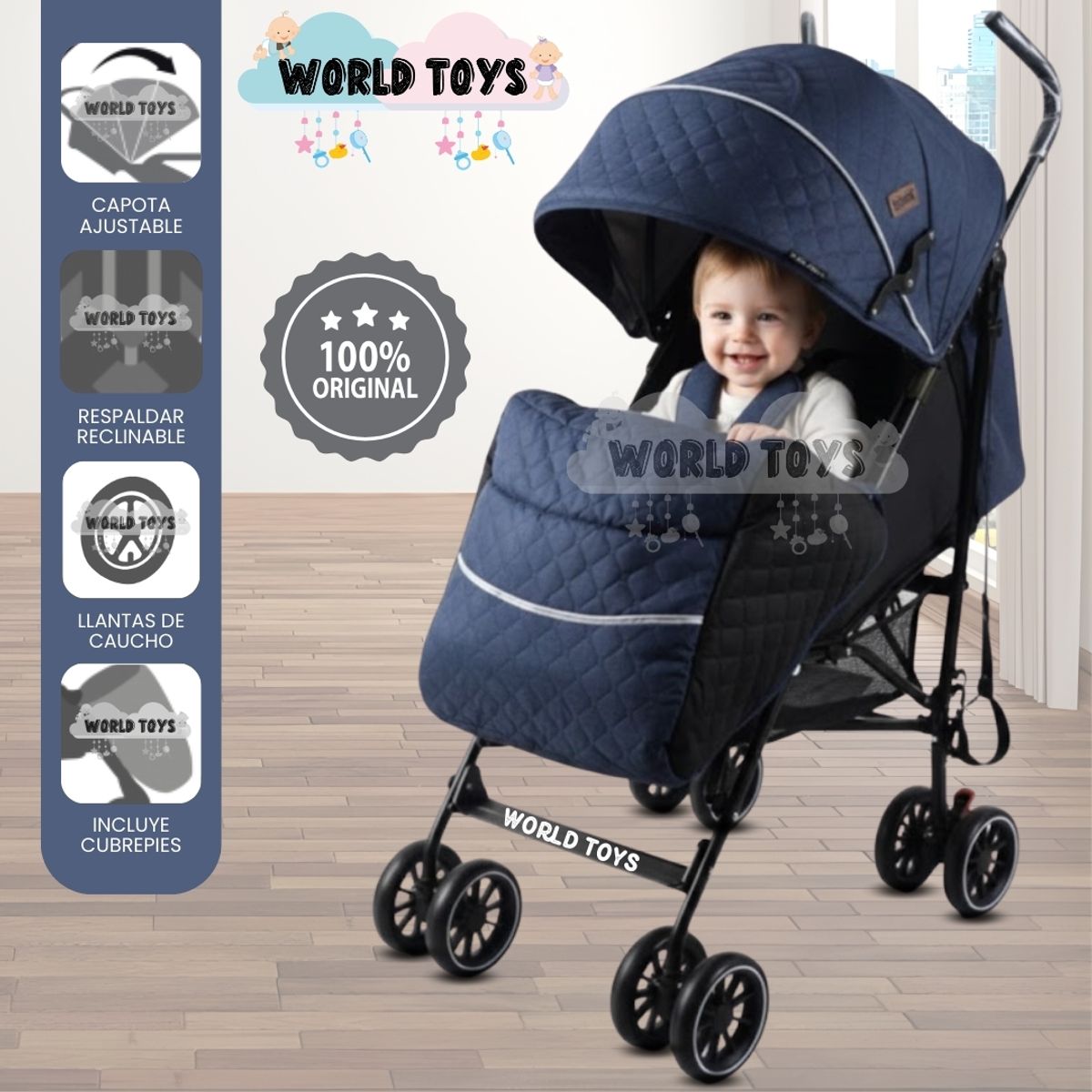 Baby - Coche Bastón «BOWIE» Edición Limitada Blue