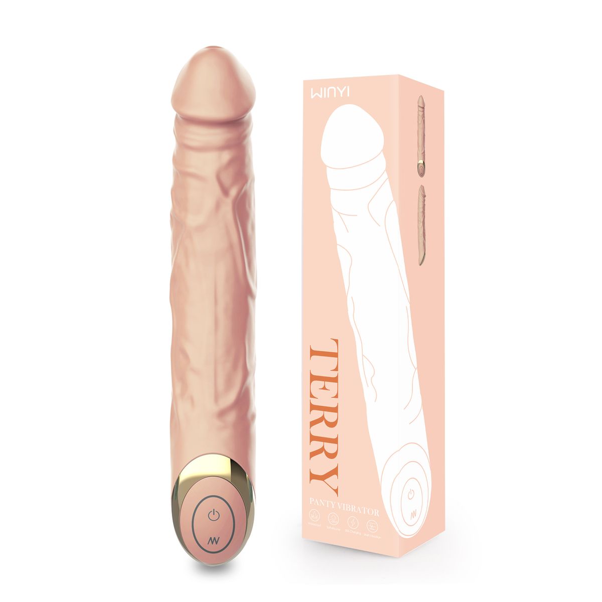 GENERICO - Dildo Vibrador Premium Terry Silicona 10 Modos USB Consolador