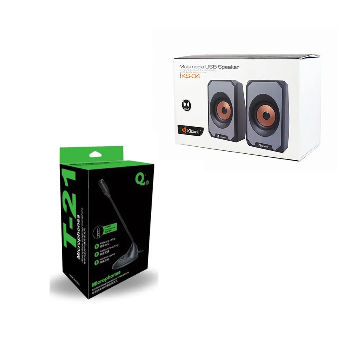 COMBO MICROFONO PARLANTES - PARA TU PC O LAPTOP, marca KISONLI - Foto 2