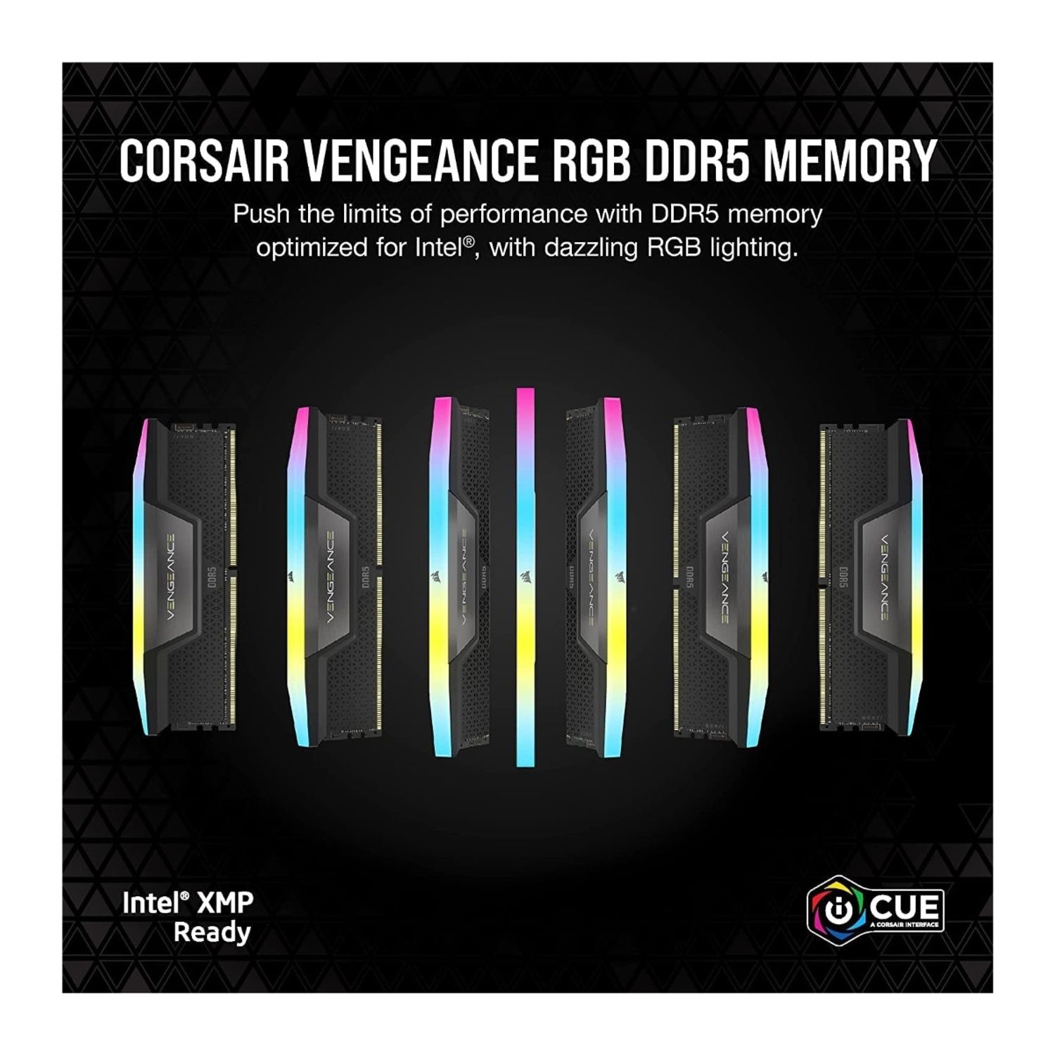 Memoria Ram 32GB 16x2 Corsair Vengeance RGB DDR5 6400mhz Intel XMP
