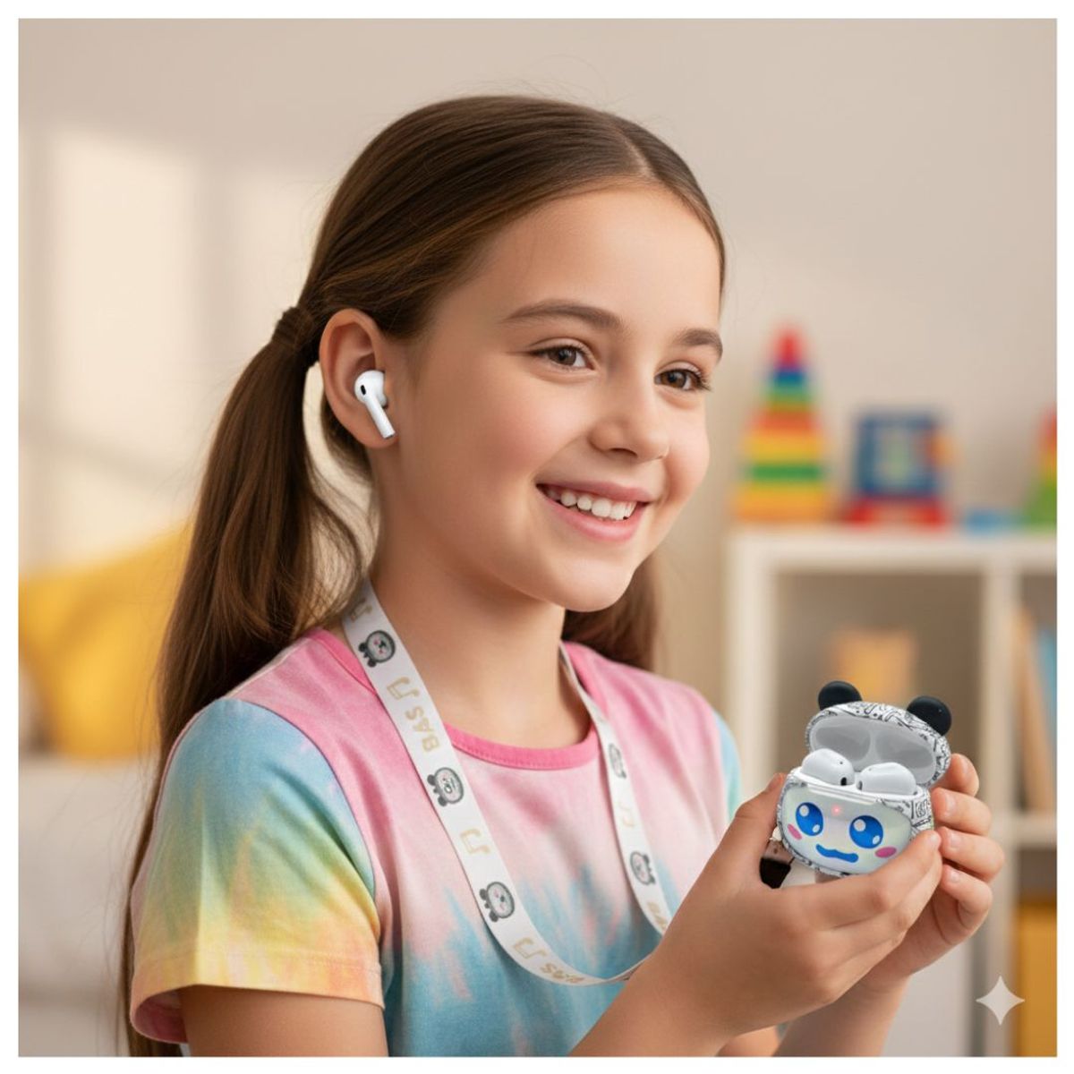 GENERICO - Audífonos Inalámbricos Bluetooth para Niños Diseño Kawaii Caras Intercambiables 360°