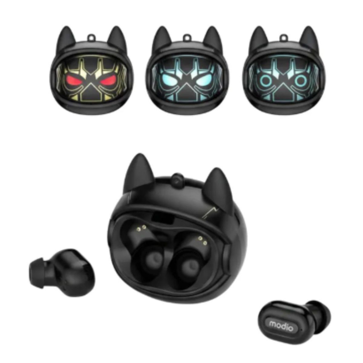 GENERICO - Audífonos Inalámbricos Bluetooth para Niños Diseño Kawaii Caras Intercambiables 360°