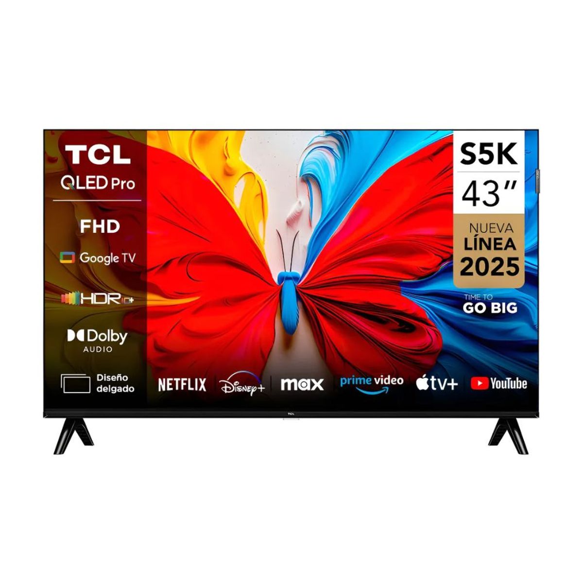 TCL - Televisor TCL 43"  QLED FHD Smart TV con Google TV 43S5K