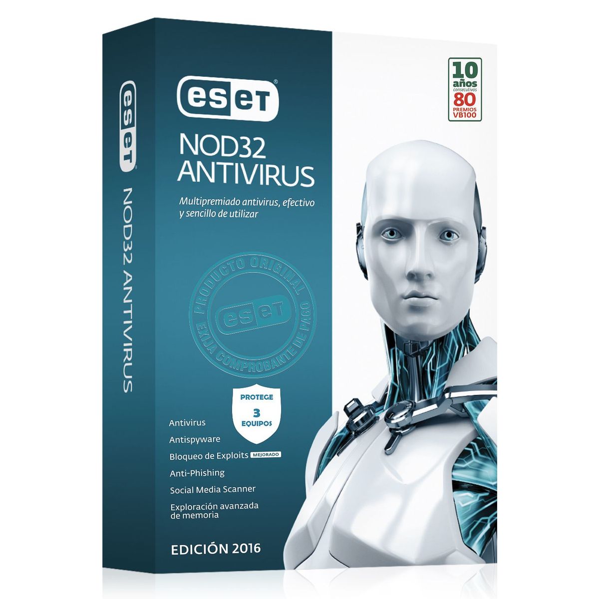 ESET - Antivirus Eset NOD 32 para 3 PC