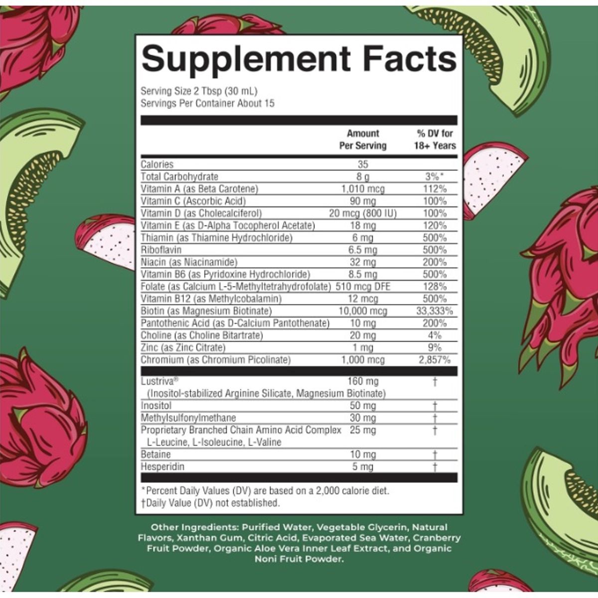 GENERICO - Mary Ruths Multivitamínico líquido bebible para crecimiento del cabello dragón fruit – 450 ml