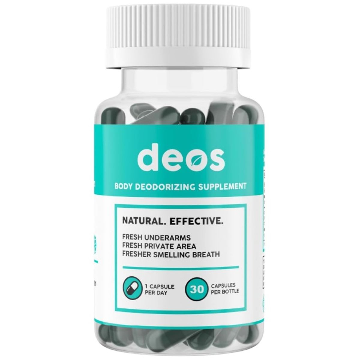 GENERICO - DEOS Desodorante Interno Menta Control Olores Original – 30 cápsulas