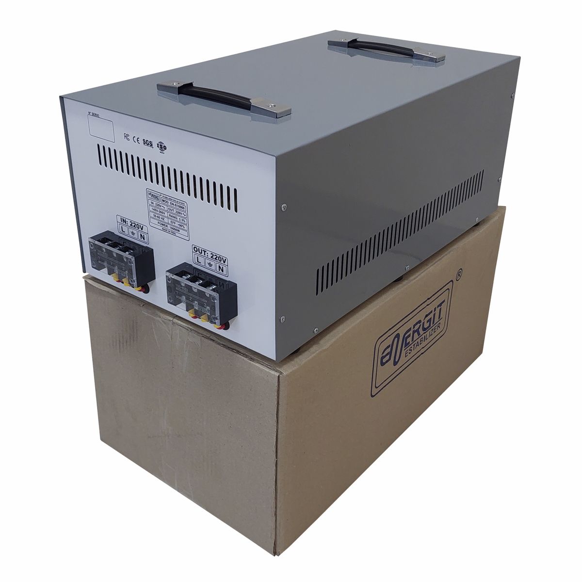 ENERGIT - ESTABILIZADOR SOLIDO 10000W 10KVA 220V DIGITAL - ENERGIT