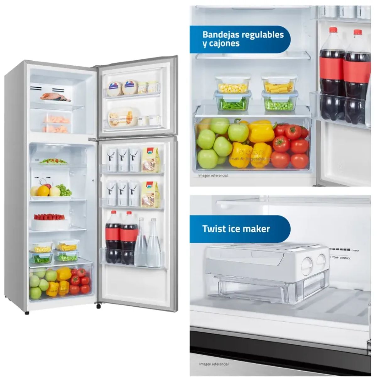 INDURAMA - Refrigerador Ri-389i Top Freezer 246l Indurama