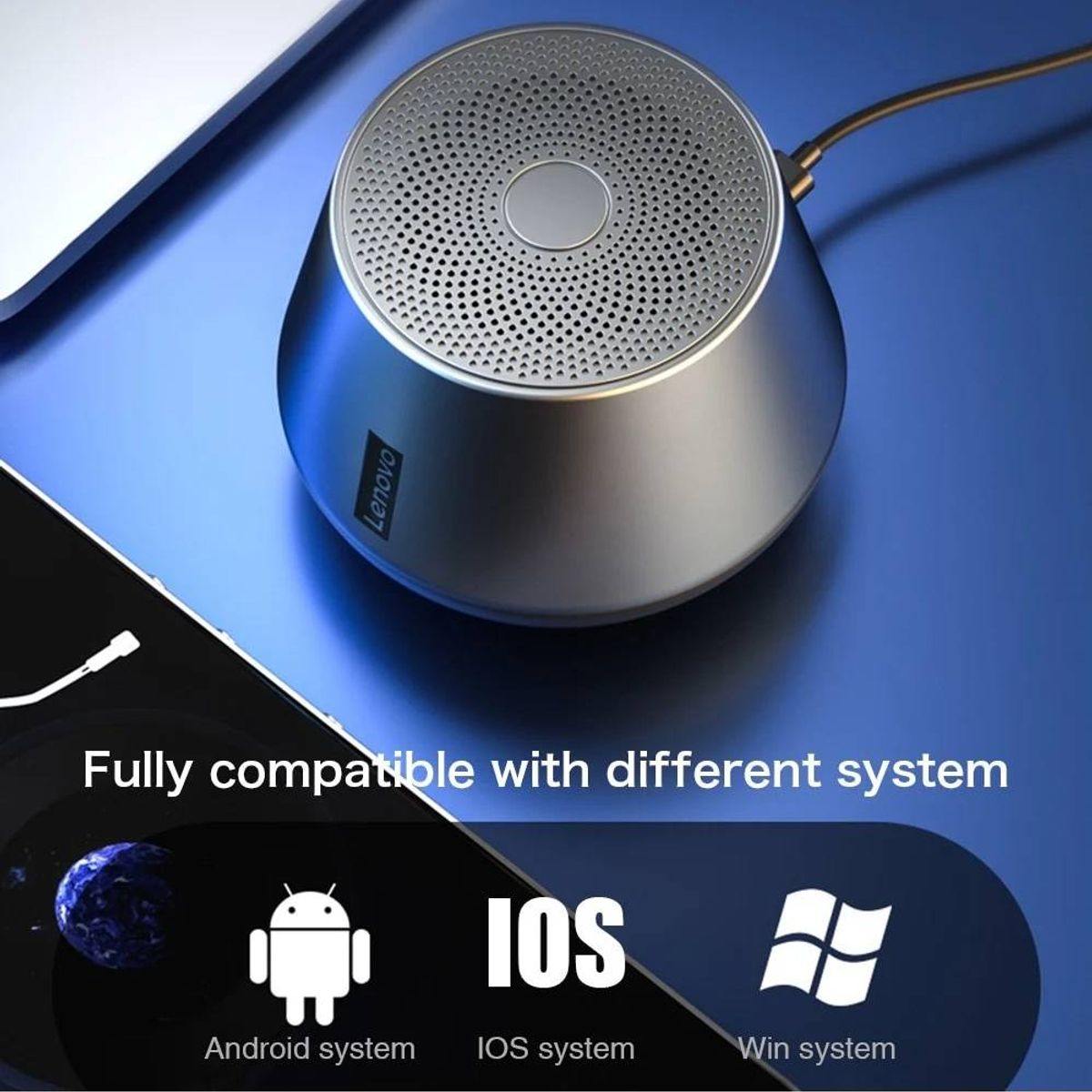 LENOVO - Parlante Bluetooth Lenovo K3 PRO - Gris