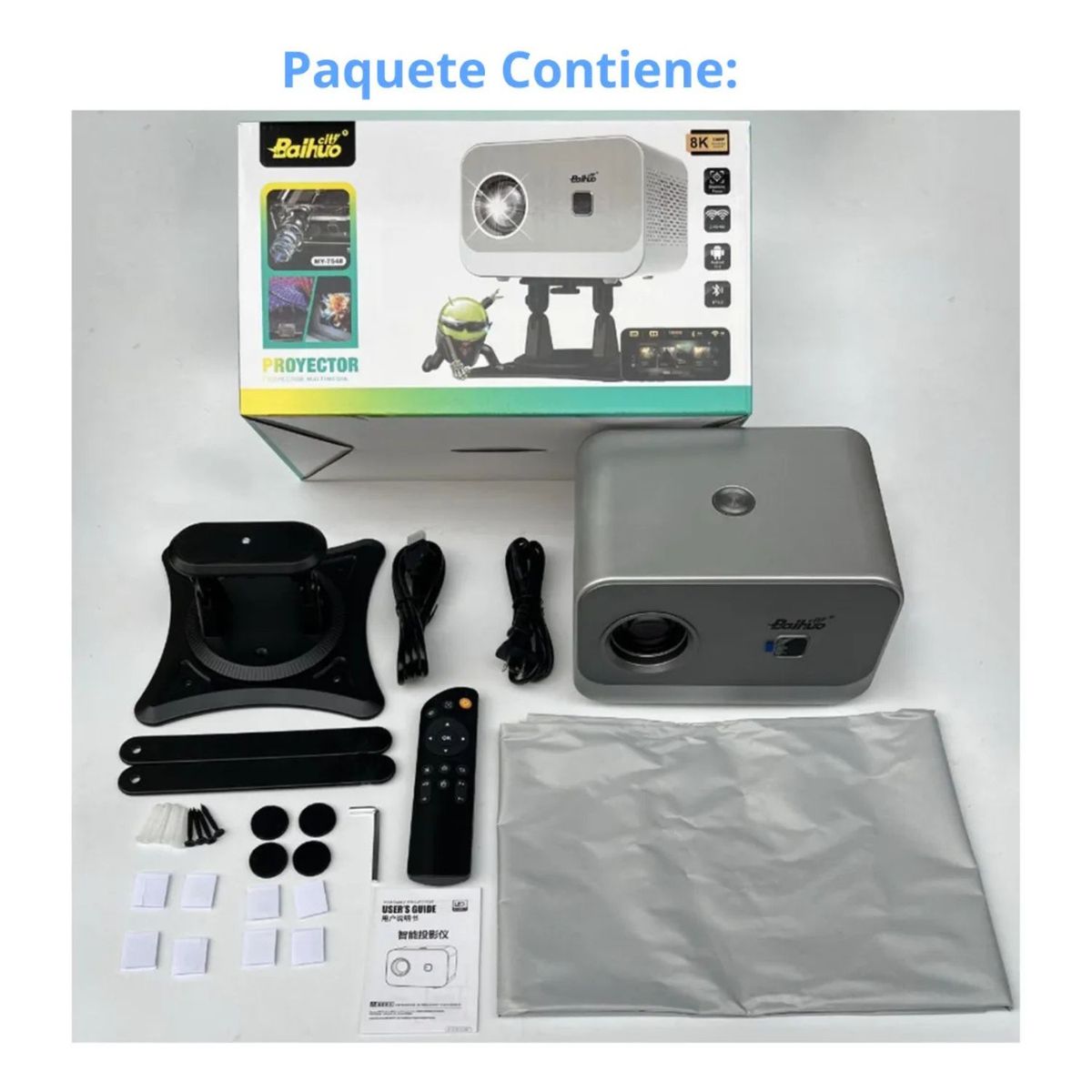 OEM - Proyector Smart Multimedia Baihuo Ultra Hd Con Wifi más Control