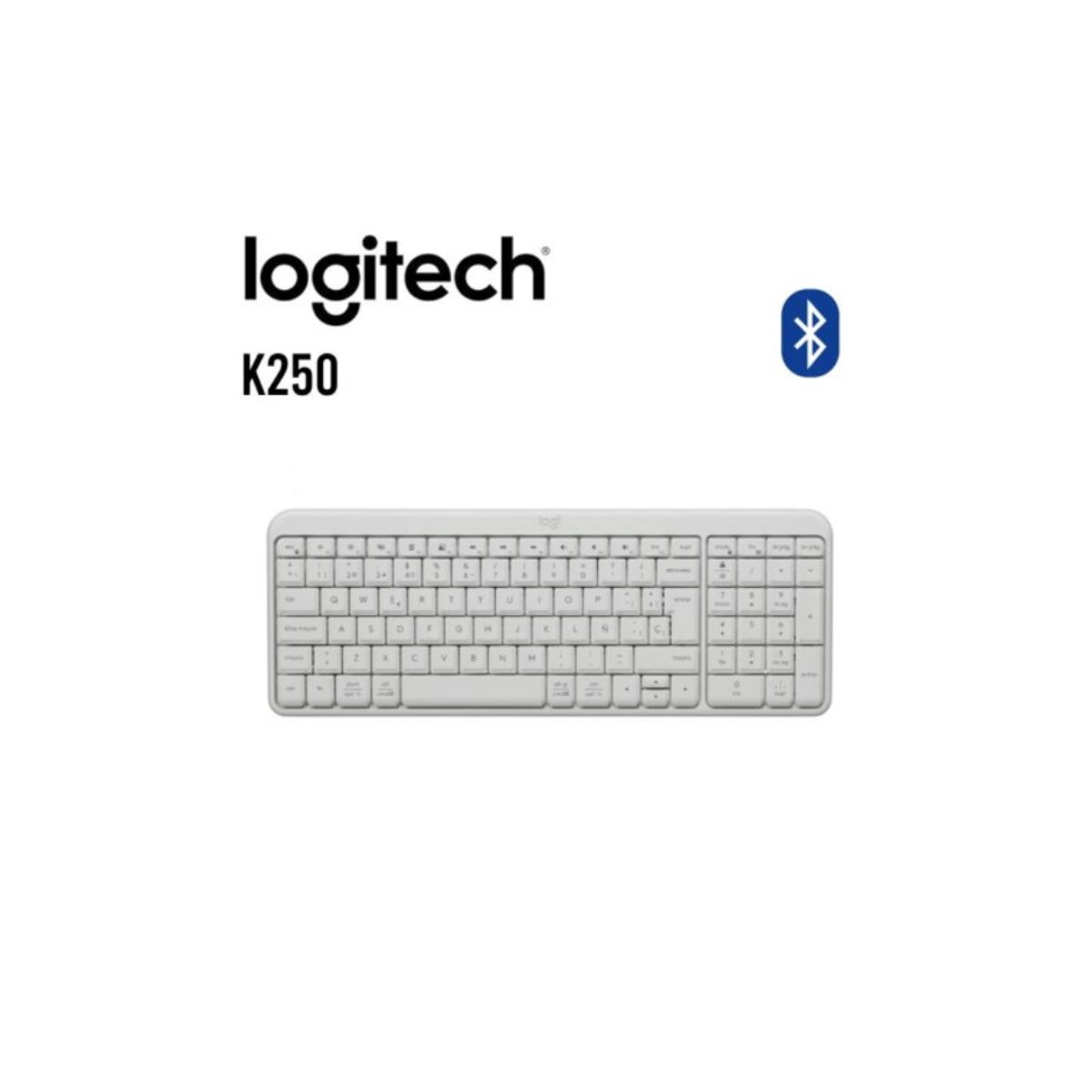 LOGITECH - TECLADO LOGITECH K250 BLUETOOTH BLANCO SP